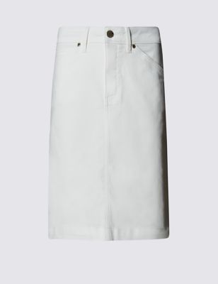 Denim A-Line Mini Skirt